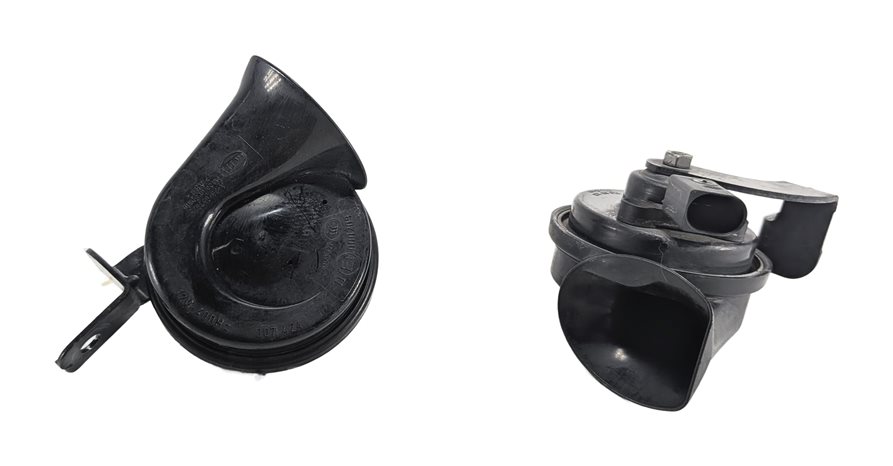 Thumbnail 2: 2003-2010 PORSCHE CAYENNE (955) HIGH & LOW TONE SAFETY HORN SET-2