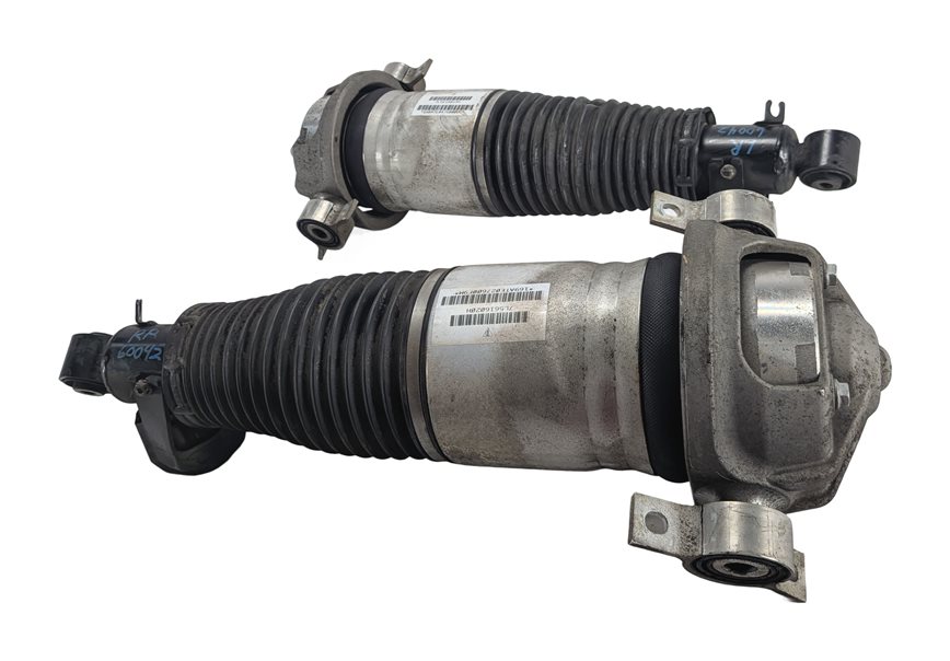 08-10 PORSCHE CAYENNE 957 4.8L REAR LEFT & RIGHT AIR SUSPENSION SHOCK STRUT SET2