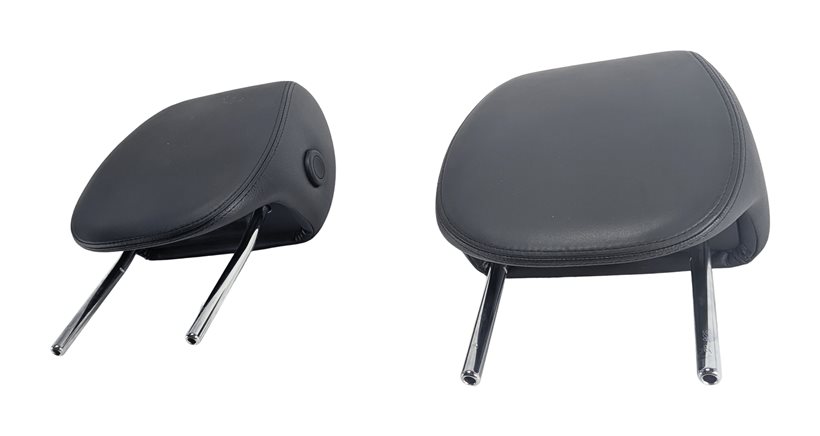 05-10 PORSCHE CAYENNE 955 957 FRONT LEFT RIGHT SEAT HEADREST SET/2 (BLACK)