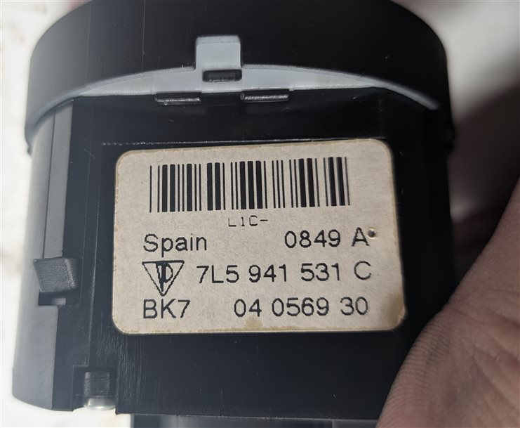 Thumbnail 5: 2003-2010 PORSCHE CAYENNE (955) HEADLIGHT SWITCH FOGLIGHT LIGHT LAMP SWITCH KNOB