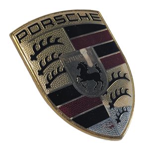 2010 PORSCHE CAYENNE (955 957) FRONT HOOD LID LOGO CREST EMBLEM BADGE NAME PLATE