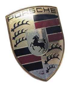 Thumbnail 3: 2010 PORSCHE CAYENNE (955 957) FRONT HOOD LID LOGO CREST EMBLEM BADGE NAME PLATE