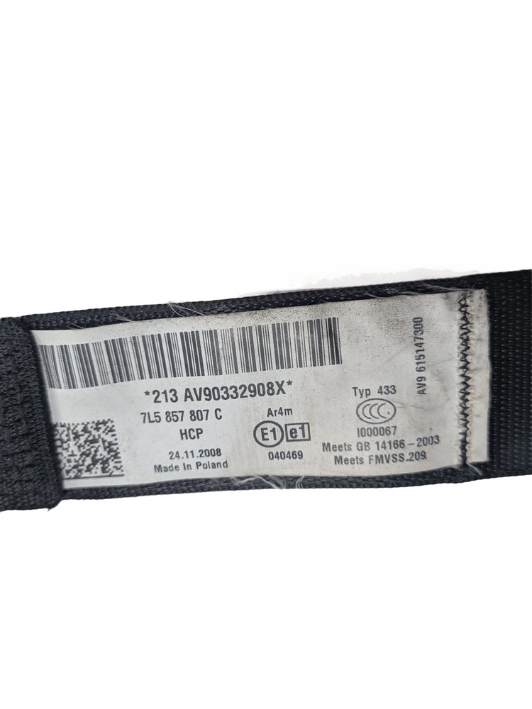 Thumbnail 4: 2010 PORSCHE CAYENNE (955 957) REAR CENTER SEAT SEATBELT RETRACTOR (Black)