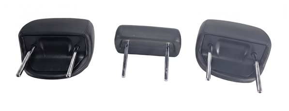 Thumbnail 4: 05-10 PORSCHE CAYENNE 955 957 REAR LEFT RIGHT CENTER SEAT HEADREST SET 3 (Black)