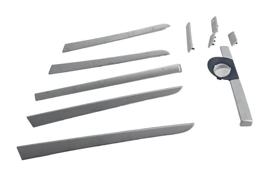 2010 PORSCHE CAYENNE (955 957) DASH DOOR CONSOLE TRIM SET/10 (Brushed Aluminum)
