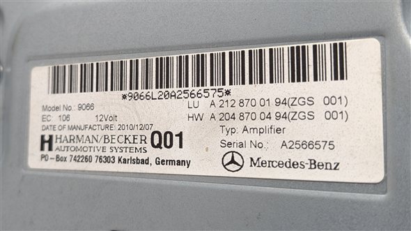 Thumbnail 8: 08-13 MERCEDES C300 C350 C63 E350 E550 E63 GLK3450 CLS550 HARMAN AUDIO AMPLIFIER