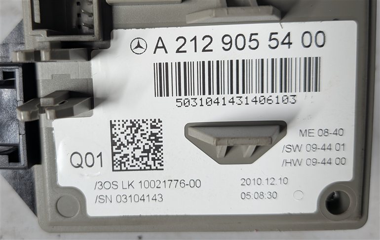 Thumbnail 7: 2010-2015 MERCEDES E GLK CLS SLS CLASS (C197 W204 W212 X204) IGNITION SWITCH