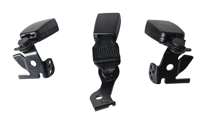 2011 MERCEDES E350 REAR LEFT CENTER RIGHT SEATBELT BUCKLE RECEIVER SET/3 (Black)