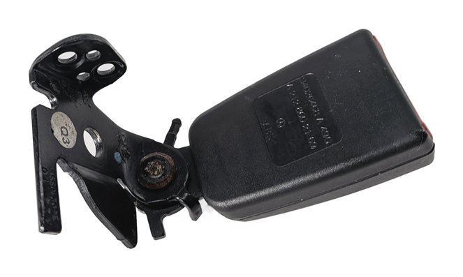 Thumbnail 8: 2011 MERCEDES E350 REAR LEFT CENTER RIGHT SEATBELT BUCKLE RECEIVER SET/3 (Black)