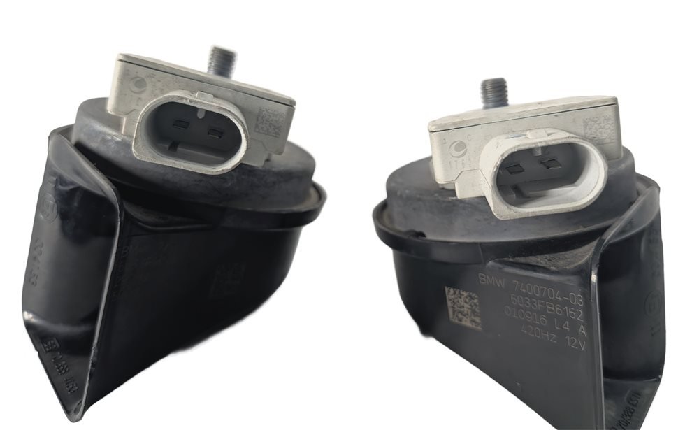 Thumbnail 5: 16-19 BMW 3-SERIES (F30) HIGH & LOW TONE ALERT EMERGENCY SAFETY HORN SET-2