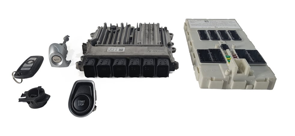 Thumbnail 3: 16-18 BMW 330E (F30) 2.0L B48 ENGINE BCM DME ECM ECU BODY CONTROL MODULE KEY SET