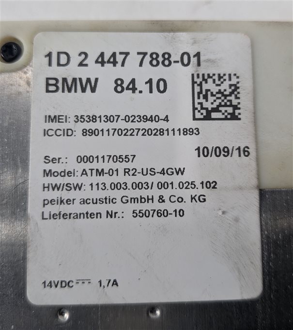 Thumbnail 8: 2016-2021 BMW 320i 328d 330i 340i 330E X4 X5 TELEMATICS CONTROL MODULE TCB