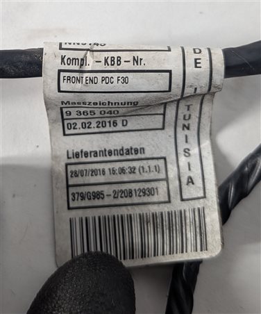 Thumbnail 9: 2017 BMW 330E (F30) FRONT BUMPER PARK ASSIST PDC SENSOR SET/4 w/HARNESS (Silver)
