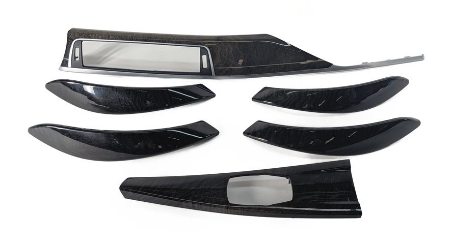 2017 BMW 330E (F30) INTERIOR DASH CENTER CONSOLE DOOR TRIM MOLDING SET/6 (Ash)