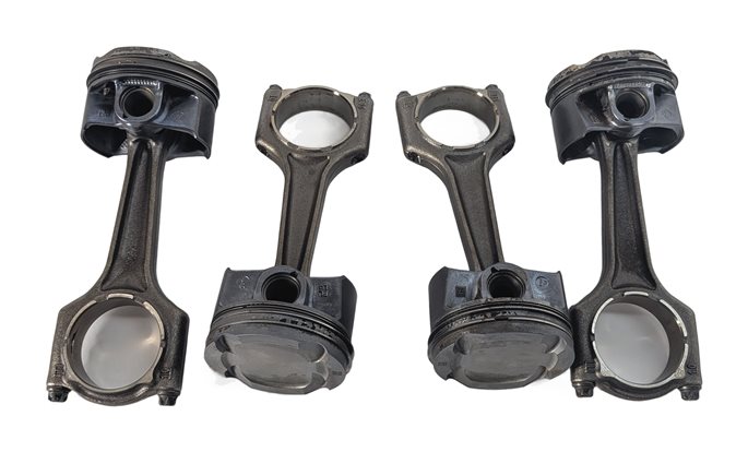 Thumbnail 4: 16-19 BMW 330E HYBRID (F30) 2.0L B48B20A ENGINE PISTON & CONNECTING ROD SET-4