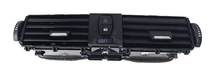 2017 BMW 330E (F30) CENTER DASH HEAT AIR AC VENT w/HAZARD LOCK SWITCH (Black)