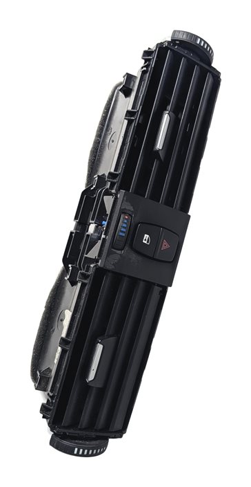 Thumbnail 2: 2017 BMW 330E (F30) CENTER DASH HEAT AIR AC VENT w/HAZARD LOCK SWITCH (Black)