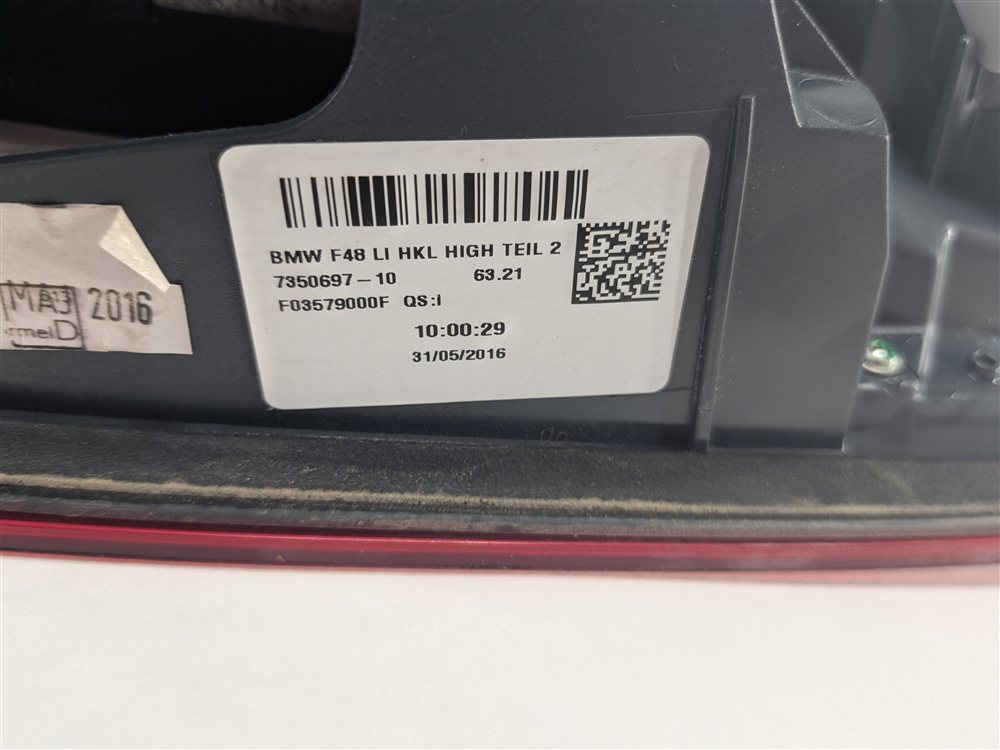 Thumbnail 6: 2016-2019 BMW X1 (F48) REAR LEFT INNER TAILLIGHT (FITS MODELS w/ LED HEADLIGHTS)