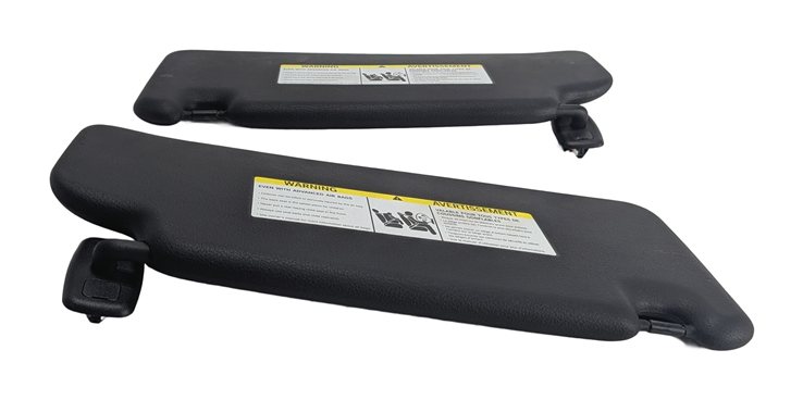 Thumbnail 2: 2016-2021 BMW X1 (F48) FRONT LEFT & RIGHT SUNVISOR VISOR SHADE SET (Black)
