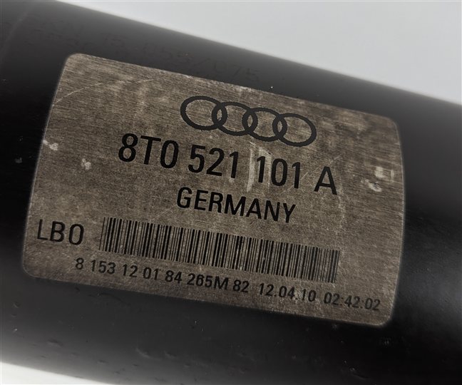 Thumbnail 6: 2008-2012 AUDI S5 COUPE (B8 8T) 4.2L AWD REAR DRIVE SHAFT DRIVESHAFT 6 SPEED MT