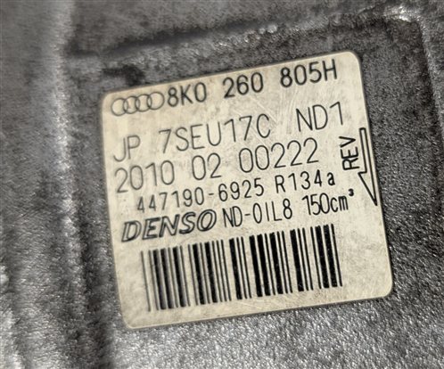 Thumbnail 10: 08-15 AUDI RS5 S5 (B8 8T) 4.2L TFSI ENGINE A/C AIR CONDITIONING COMPRESSOR PUMP