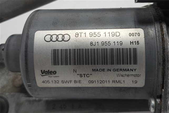 Thumbnail 9: 08-17 AUDI A5 S5 RS5 (B8 8T) COUPE FRONT WINDSHIELD WIPER MOTOR & LINKAGE