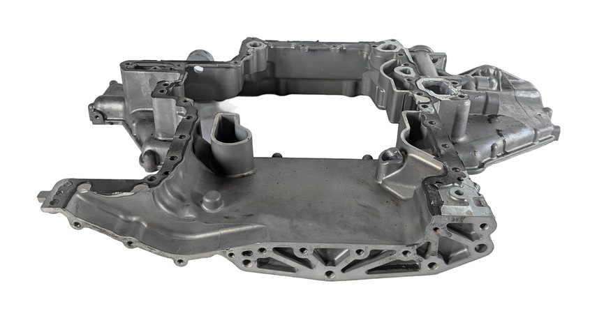Thumbnail 4: 08-12 AUDI S5 (B8 8T) 4.2L CAUA TFSI ENGINE UPPER OIL PAN SUMP CRADLE