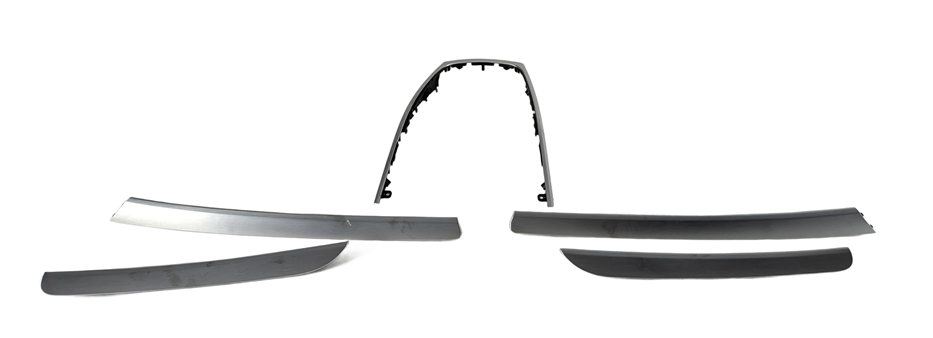 2012 AUDI S5 B8 8T INTERIOR DOOR DASH CENTER CONSOLE TRIM SET/5 (Matte Aluminum)