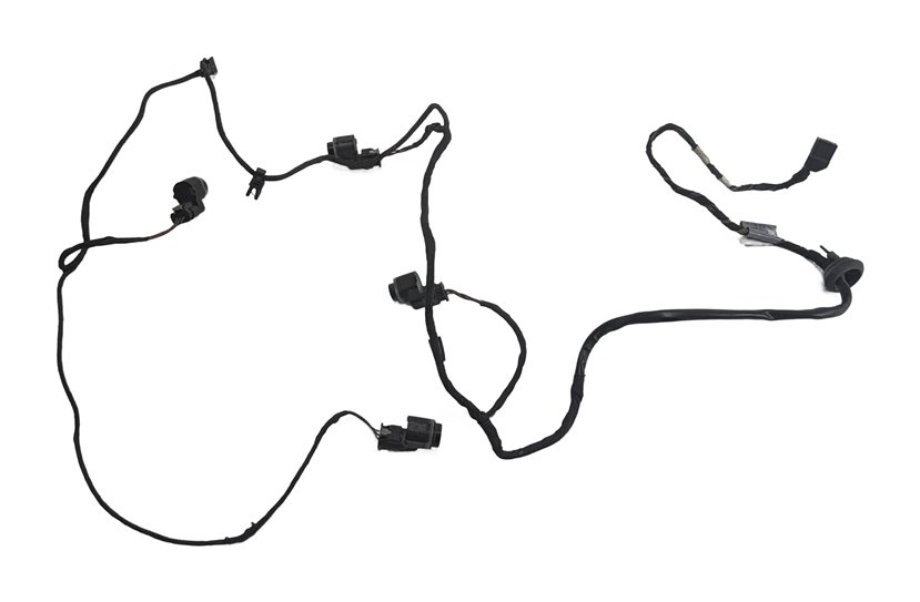 Thumbnail 2: 2012 AUDI S5 B8 8T REAR PARK ASSIST PDC DISTANCE SENSOR SET/4 w/HARNESS (Black)