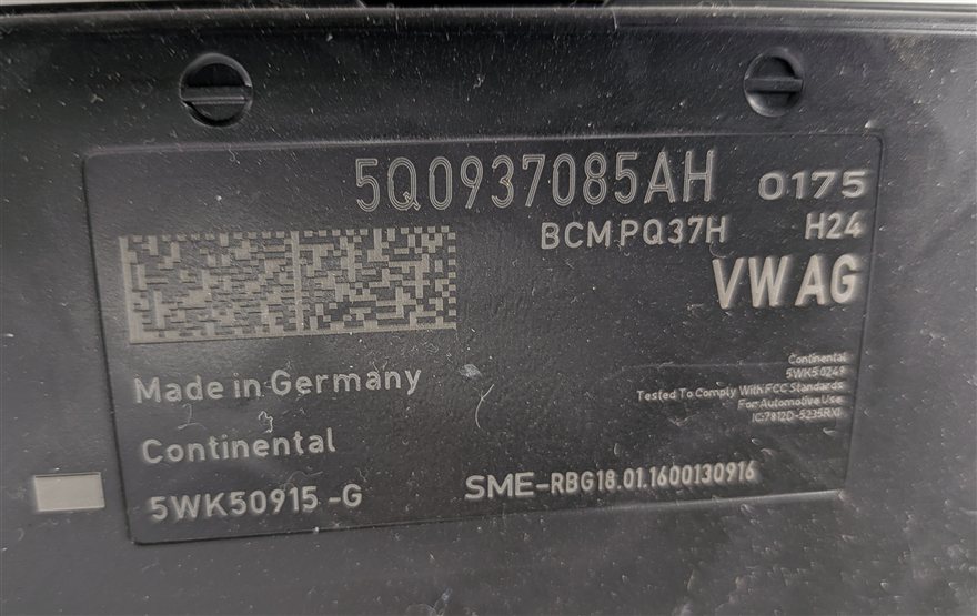 Thumbnail 6: 2016 AUDI A3 (8V) 2.0L (CNTC) ECM BCM CLUSTER GATEWAY ELV KEY DOOR LOCK SET/7