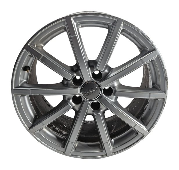 15-18 AUDI A3 QUATTRO (8V) 18x8 ET46 10-SPOKE ALLOY WHEEL RIM (TITANIUM GRAY)