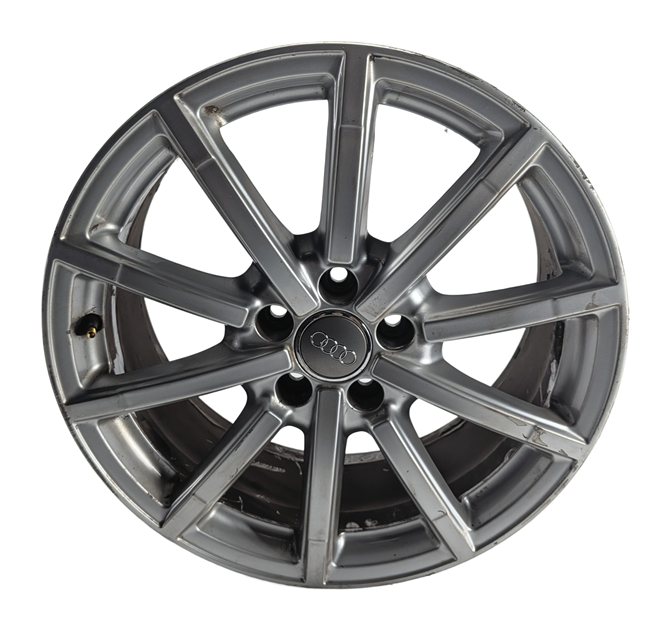 15-18 AUDI A3 QUATTRO (8V) 18x8 ET46 10-SPOKE ALLOY WHEEL RIM (TITANIUM GRAY)