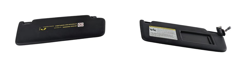 2015-2018 AUDI A3 S3 RS3 (8V) FRONT LEFT & RIGHT SUN VISOR SUNVISOR SET (Black)