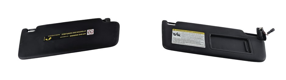 Thumbnail 2: 2015-2018 AUDI A3 S3 RS3 (8V) FRONT LEFT & RIGHT SUN VISOR SUNVISOR SET (Black)