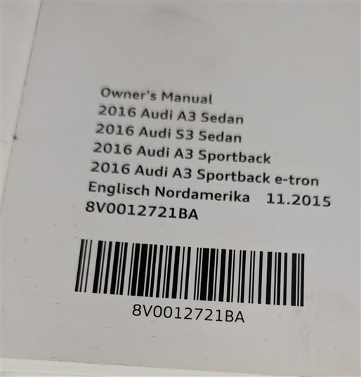Thumbnail 10: 2016 AUDI A3 (8V) 2.0L OWNER'S MANUAL BOOKLET HANDBOOK GUIDE w/ CASE SET/7