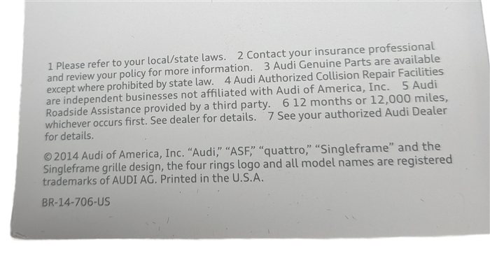 Thumbnail 11: 2016 AUDI A3 (8V) 2.0L OWNER'S MANUAL BOOKLET HANDBOOK GUIDE w/ CASE SET/7