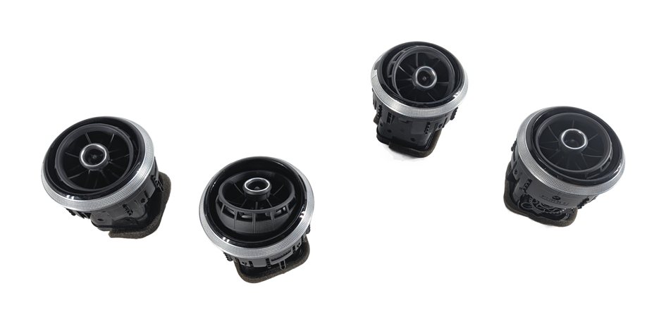 Thumbnail 3: 2016 AUDI A3 (8V) FRONT DASH HEAT AIR AC VENT SET/4 8V0820901 (Black)