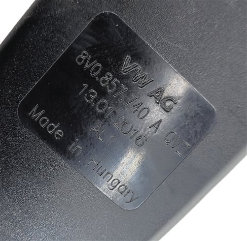 Thumbnail 7: 2016 AUDI A3 (8V) REAR LEFT/CENTER/RIGHT SEAT SEATBELT BUCKLE SET/3 (BLACK)