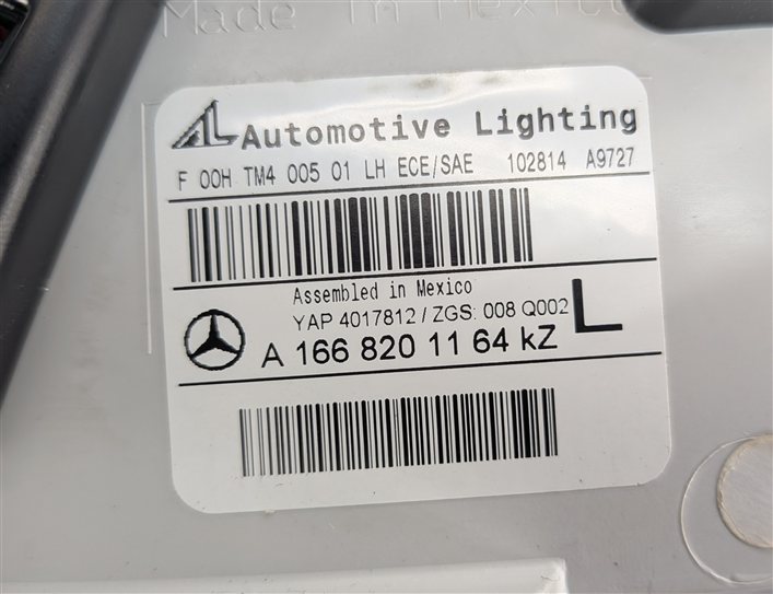 Thumbnail 9: 13-16 MERCEDES GL350 GL450 GL550 (X166) LEFT DRIVER INNER TAILLIGHT LIGHT LAMP