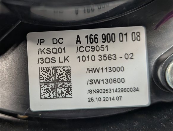 Thumbnail 10: 13-19 MERCEDES GL ML (W166 X166) BLINKER WIPER CRUISE COMBINATION SWITCH (Black)