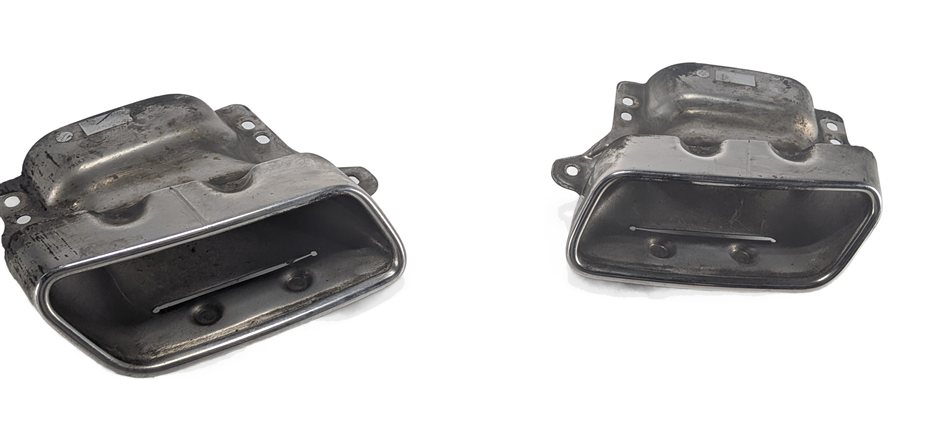 15-19 MERCEDES GL450 GLS450 X166 REAR EXHAUST TAILPIPE MUFFLER TIP SET/2