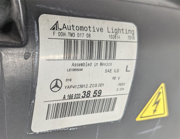 Thumbnail 12: 13-16 MERCEDES GL CLASS (X166) FRONT LEFT DRIVER XENON HID HEADLIGHT LIGHT LAMP