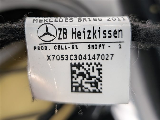 Thumbnail 11: 2015 MERCEDES GL450 X166 FRONT RIGHT PASSENGER LOWER SEAT CUSHION HEATED (Black)
