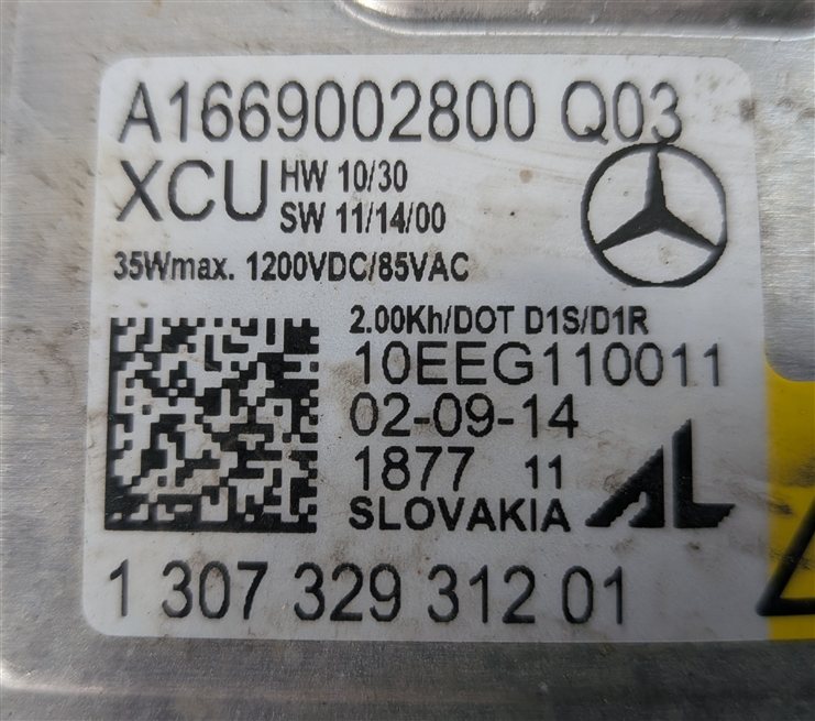 Thumbnail 12: 13-15 MERCEDES GL450 X166 FRONT RIGHT XENON HID HEADLIGHT BALLAST MODULE SET/2