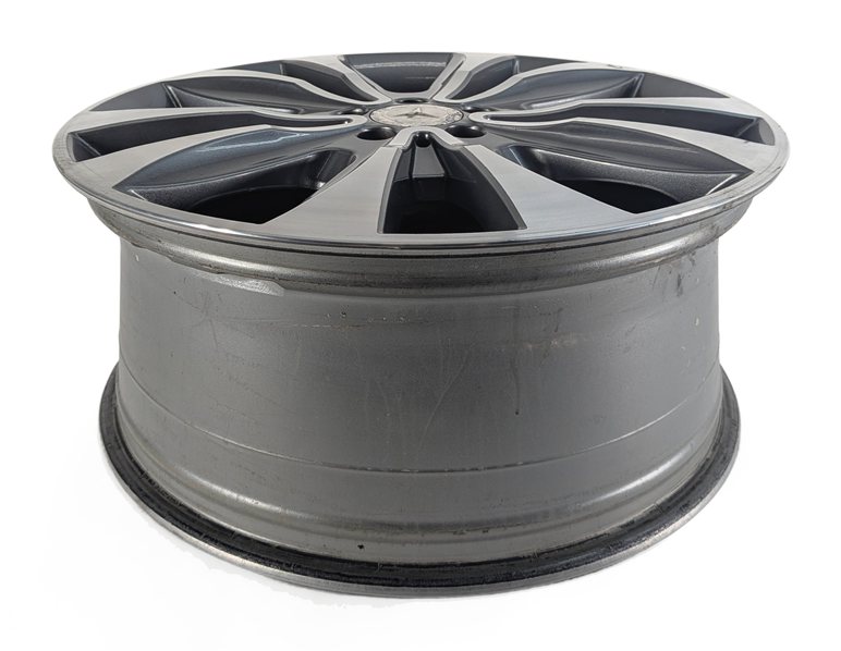 Thumbnail 2: 13-16 MERCEDES GL350 GL450 X166 20X8.5 ET62 10-SPOKE MACHINED GRAY ALLOY WHEEL