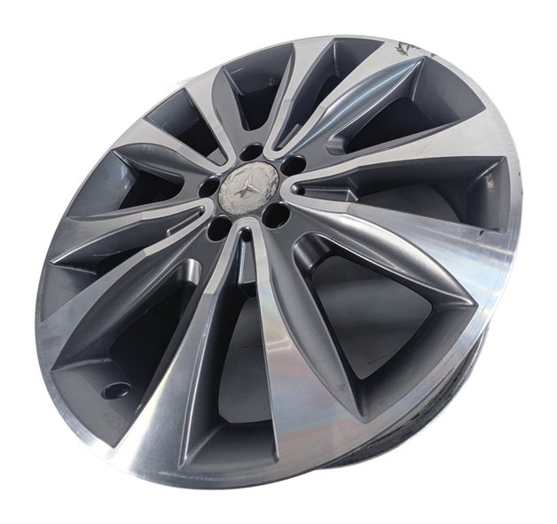 Thumbnail 4: 13-16 MERCEDES GL350 GL450 X166 20X8.5 ET62 10-SPOKE MACHINED GRAY ALLOY WHEEL