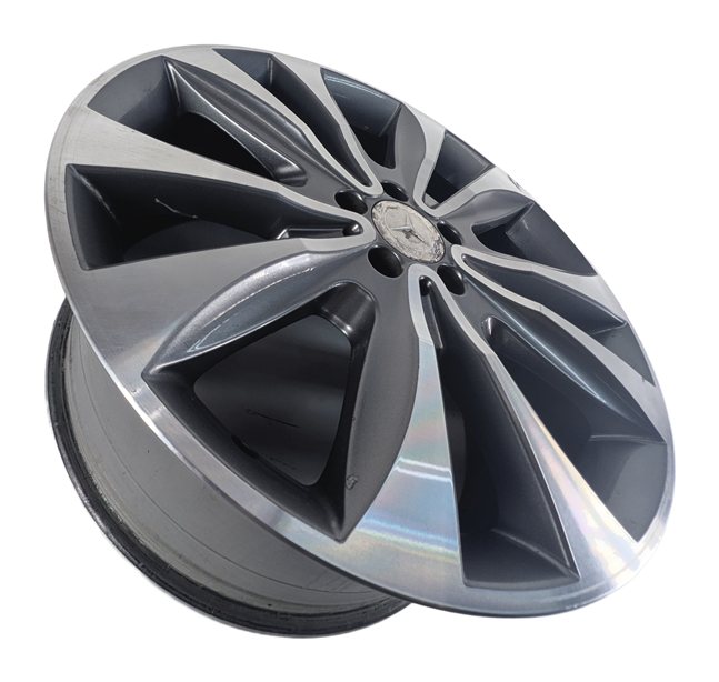 Thumbnail 5: 13-16 MERCEDES GL350 GL450 X166 20X8.5 ET62 10-SPOKE MACHINED GRAY ALLOY WHEEL