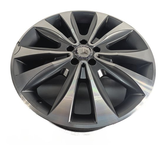 Thumbnail 3: 13-16 MERCEDES GL350 GL450 X166 20X8.5 ET62 10-SPOKE MACHINED GRAY ALLOY WHEEL