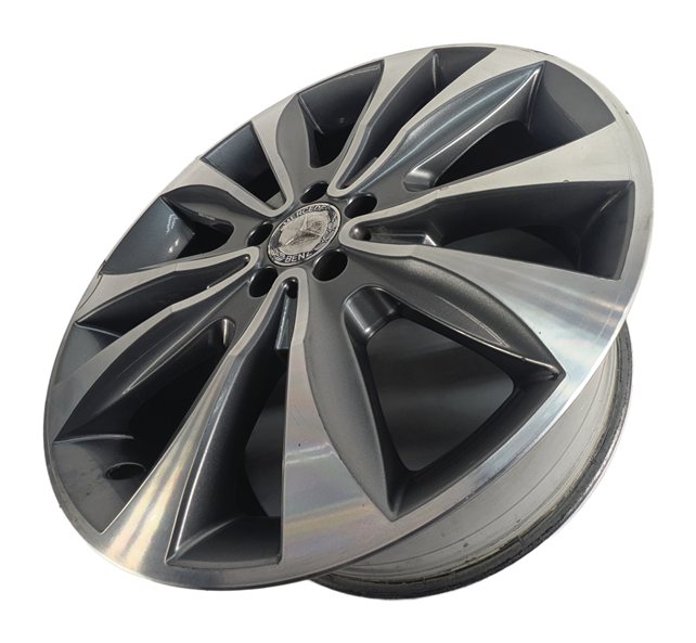 Thumbnail 4: 13-16 MERCEDES GL350 GL450 X166 20X8.5 ET62 10-SPOKE MACHINED GRAY ALLOY WHEEL