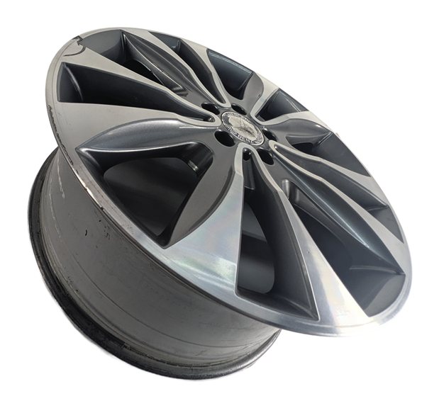 Thumbnail 5: 13-16 MERCEDES GL350 GL450 X166 20X8.5 ET62 10-SPOKE MACHINED GRAY ALLOY WHEEL